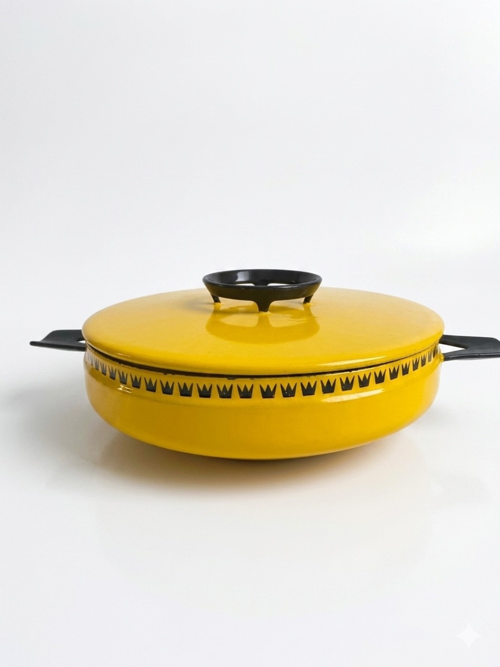 VTG DanKok Glud & Marstrand Enamel Casserole Dish, Yellow (Denmark)